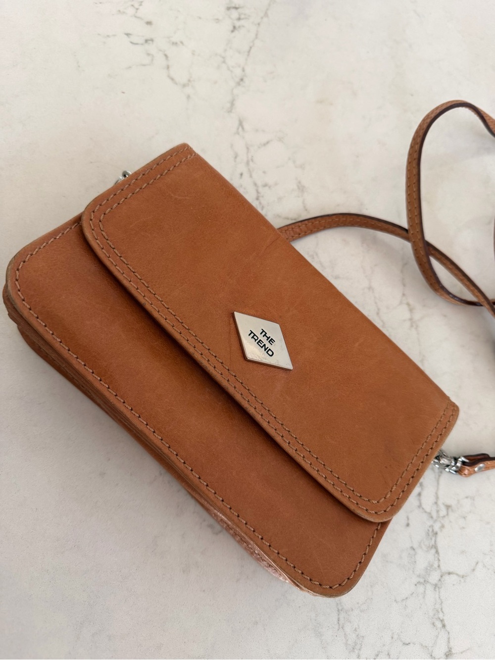 Tan Crossbody Wallet - Women's Compact Crossbody Bag